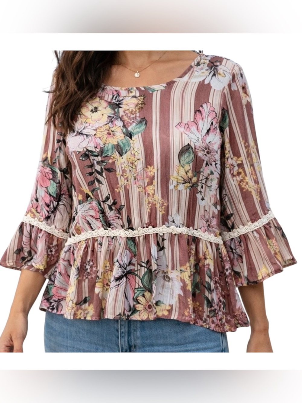 Melissa Paige Chiffon Floral top